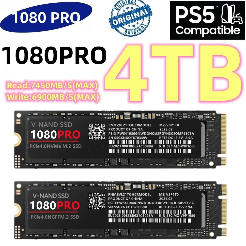 1080PRO  귣 SSD M2 2280 PCIe 4.0 NVME б 7450 MB/S ָ Ʈ ϵ ũ,  ܼ, Ʈ, PC, PS5 , 4TB, 2TB, 1TB
